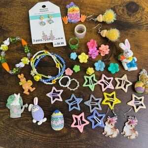 Girl’s Easter Bunny Bundle Jewelry and Hair Accessories